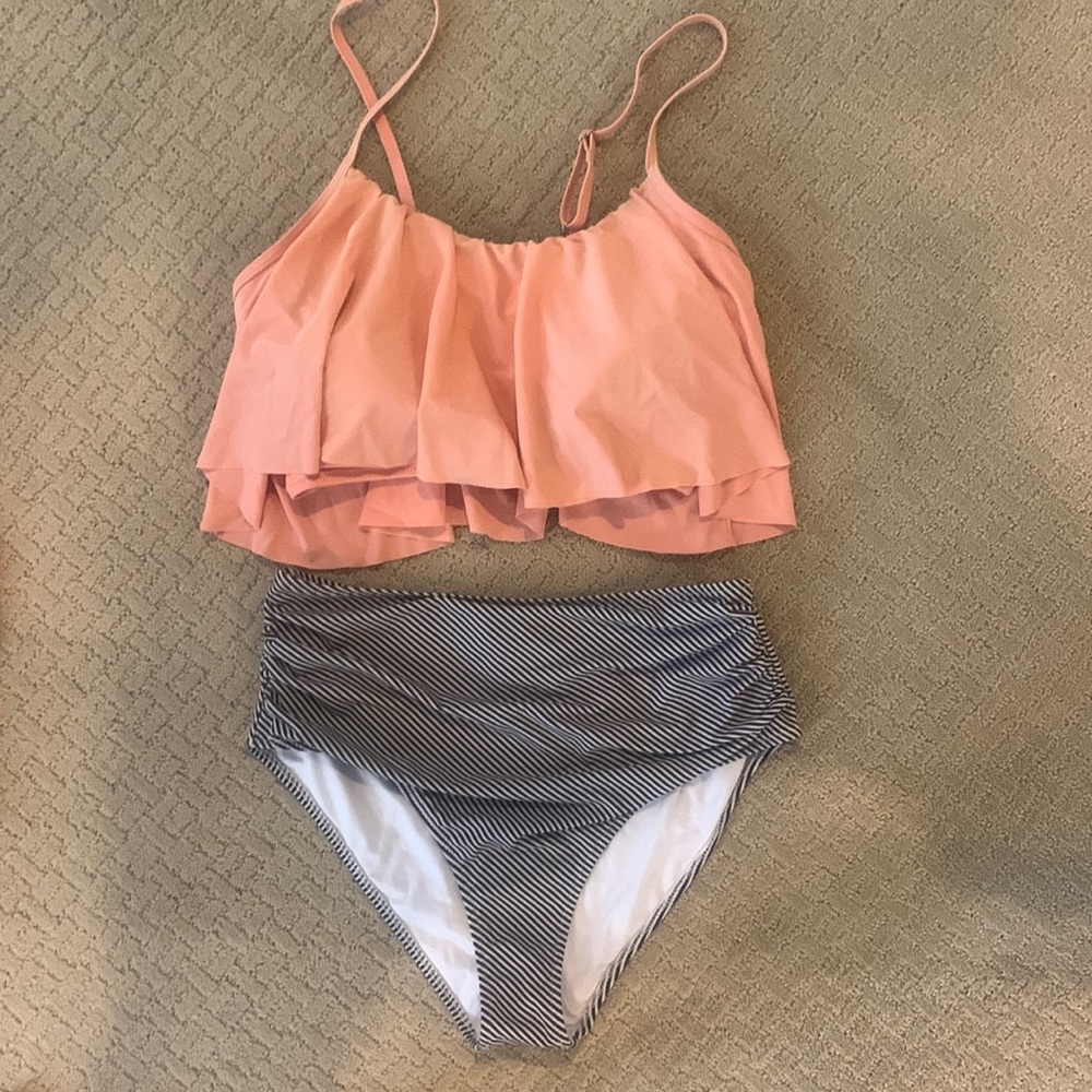 High waisted bathing suit